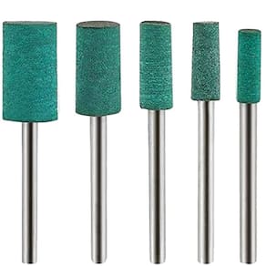 Kit 5 Pontas Montadas Borracha 4 A 10Mm Haste 3Mm Retifica