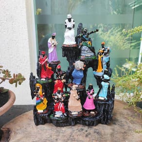 Altar Congá com 12 Orixás de 10 cm Umbanda