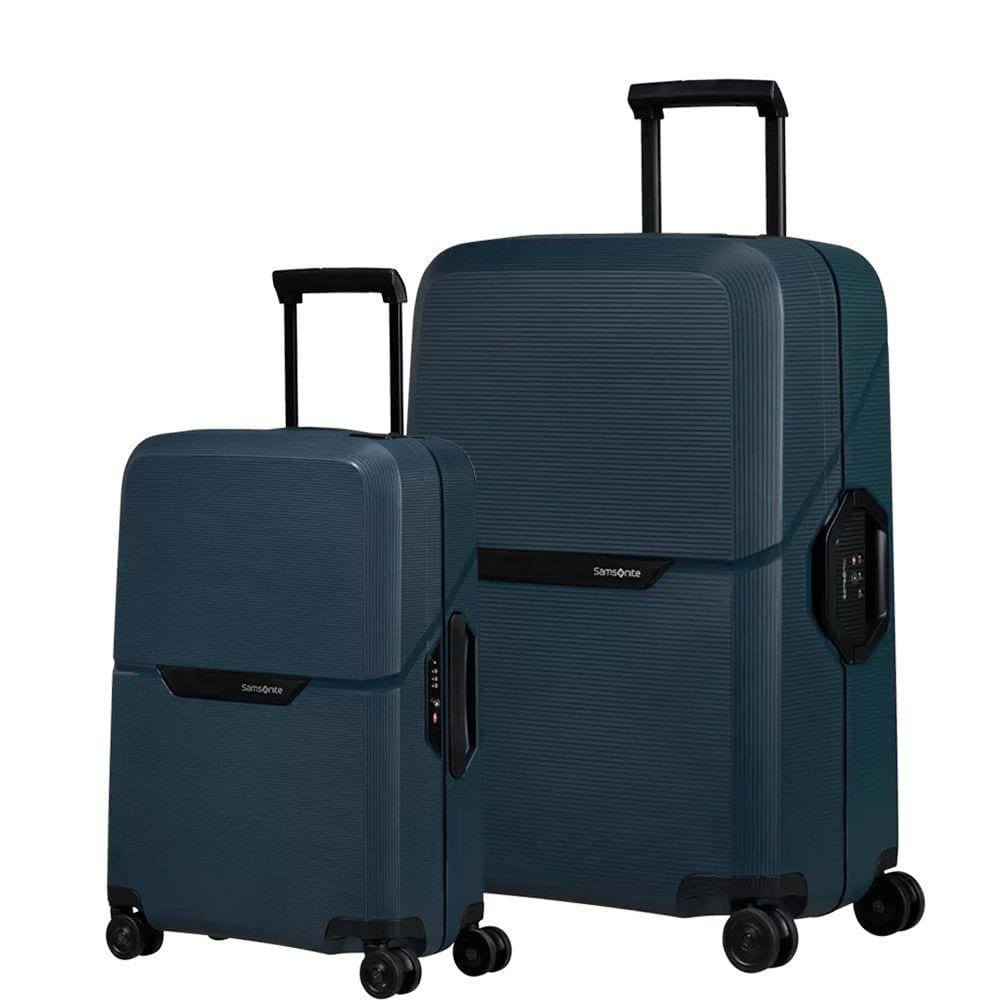 Conjunto de Malas Magnum Eco Samsonite Polipropileno Cadeado Tsa 4 Rodas Duplas 2 Peças P e M