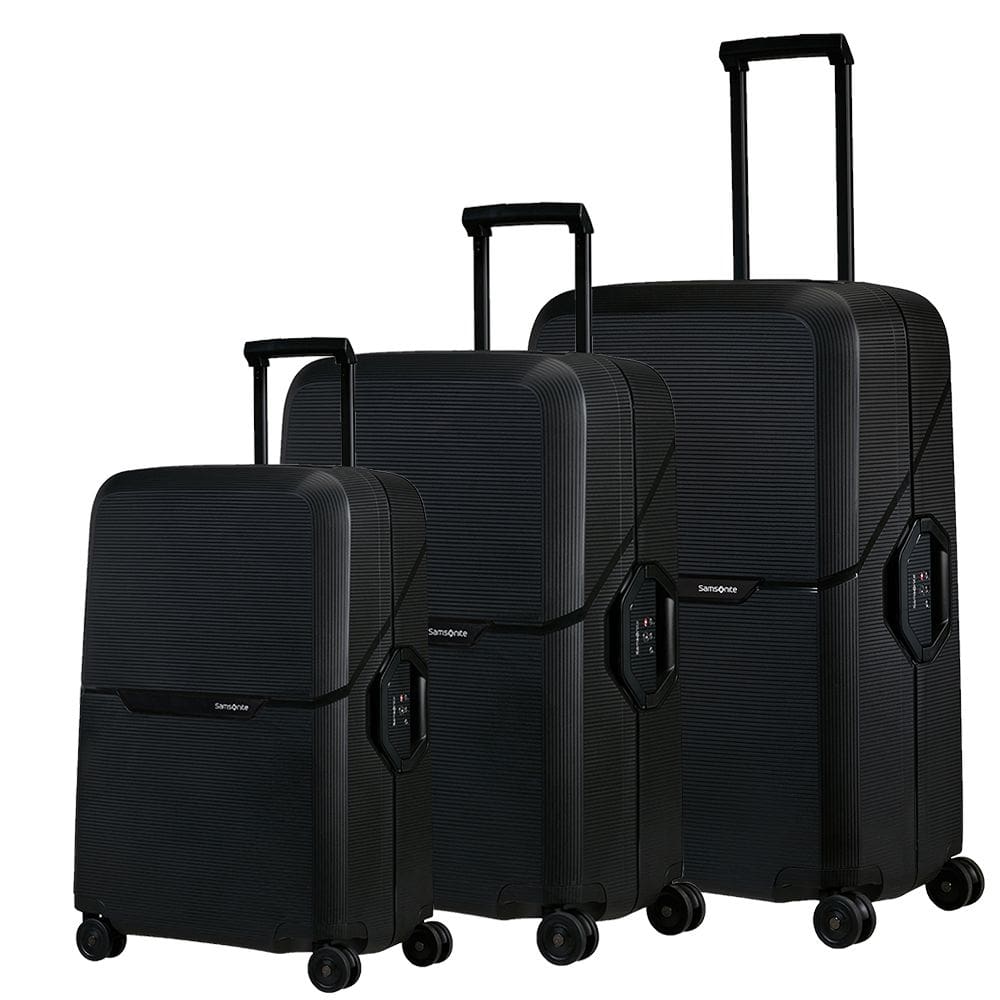 Conjunto de Malas Magnum Eco Samsonite Polipropileno Cadeado Tsa 4 Rodas Duplas 3 Peças P, M e G