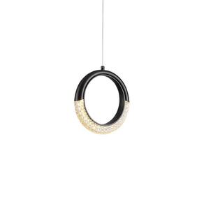 Lustre Pendente Skylight Diamond 3097 Preto Led Bivolt