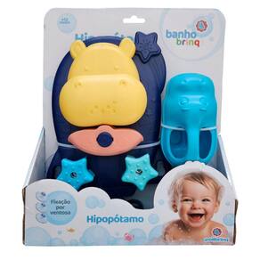Brinquedo para Bebê Banho Hipopótamo Interativo Polibrinq