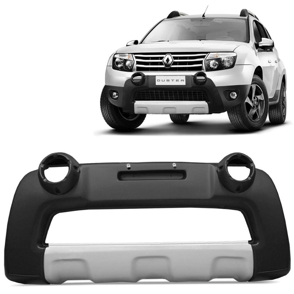 Overbumper Duster 2011 a 2014 Preto C/ Alojamento Farol