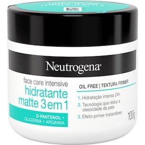 HIdratante Facial com Efeito Mate Neutrogena Face Care Antissinais 3 em 1 - Primer Instantâneo