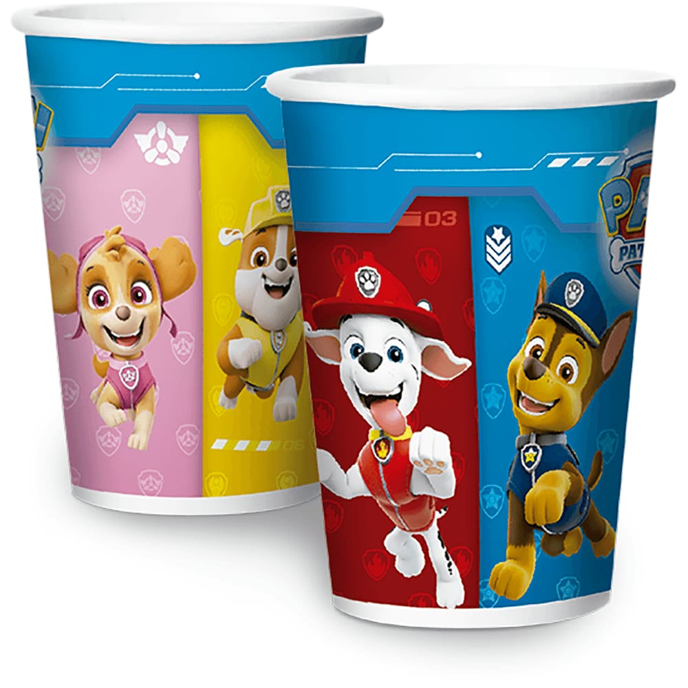 Copo Papel 180ml Patrulha Canina C/8 Regina