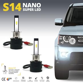 Par Lâmpadas H3 Farol Milha Astra 2001 2002 2003 2004 2005 2006 Super Led Mini Nano 6000k Sem Adaptar Furar Tampa Shocklight S14