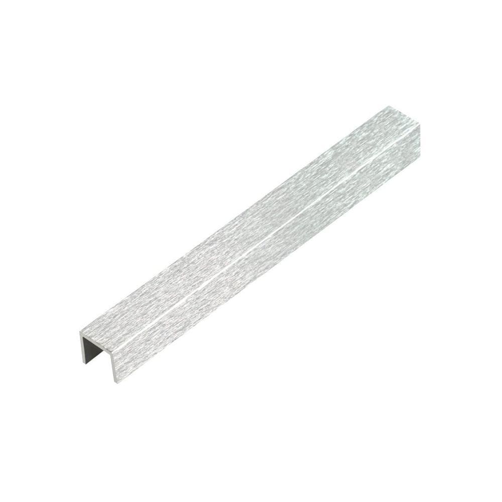 Perfil de Alumínio para Acabamento 10mm X 1,0cm Luxor Brilho Escovado Viscardi - caixa com 5 Unidade - Crom. Brilho Escovado