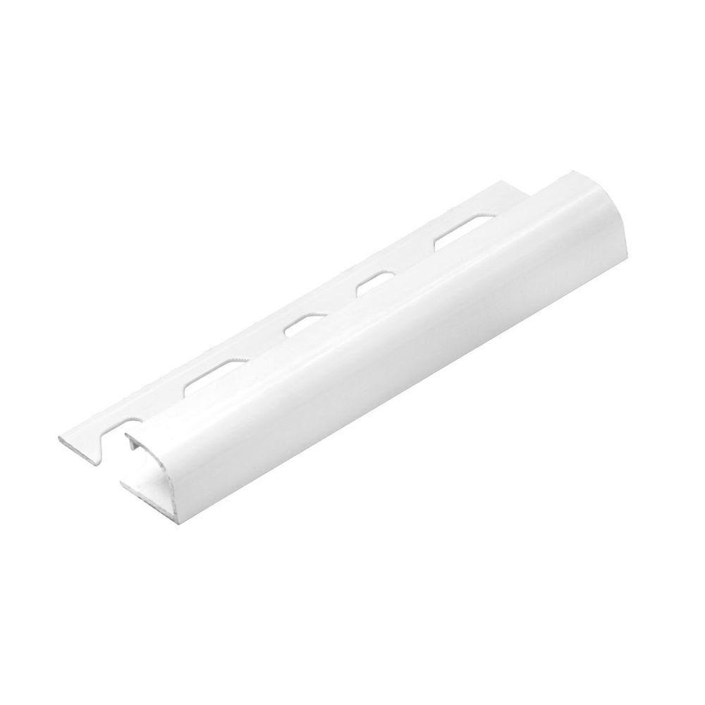 Perfil de Alumínio para Acabamento 10mm X 1,2cm Bourbon - caixa com 5 Unidade - Branco Brilho