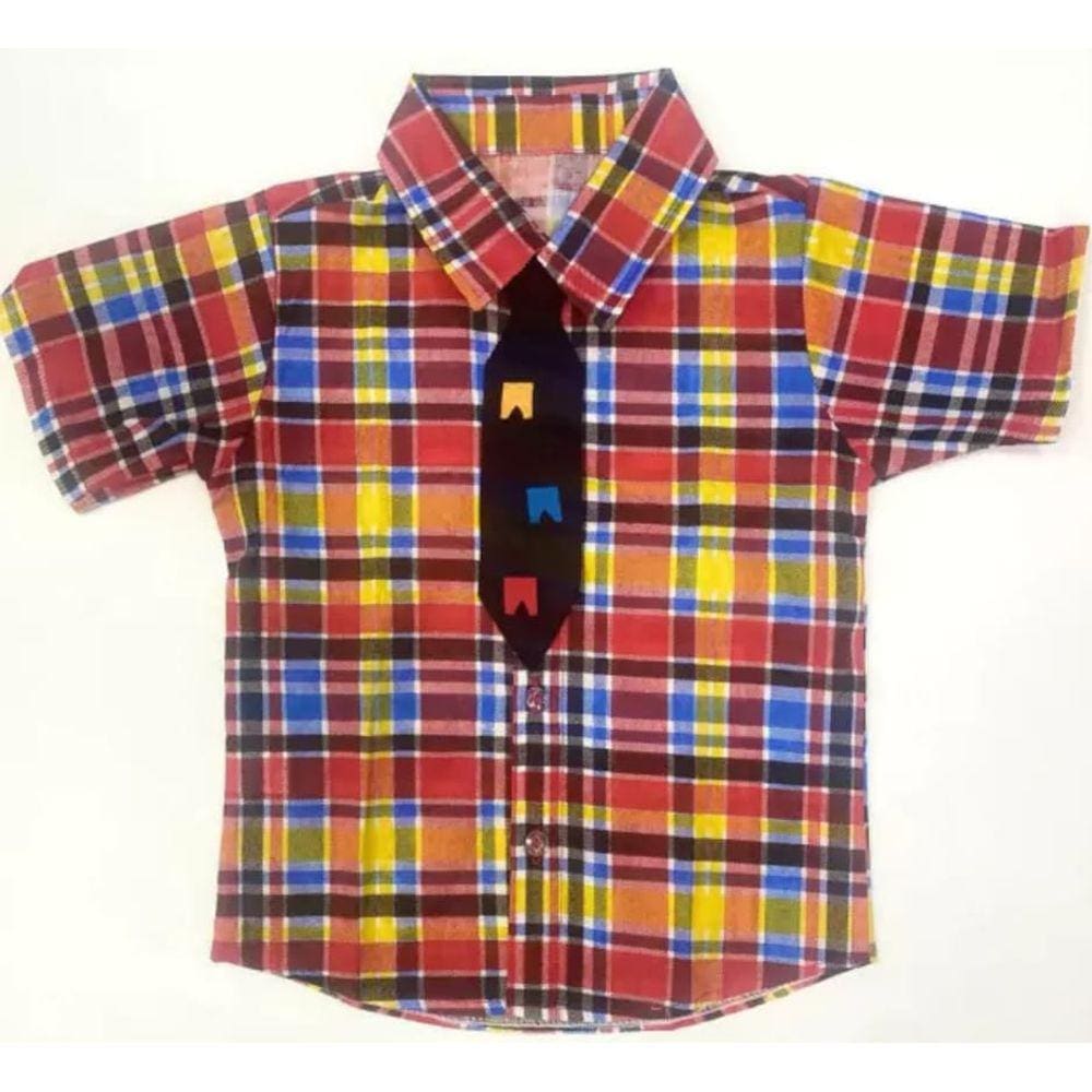 Camisa Infantil Xadrez Amarelo