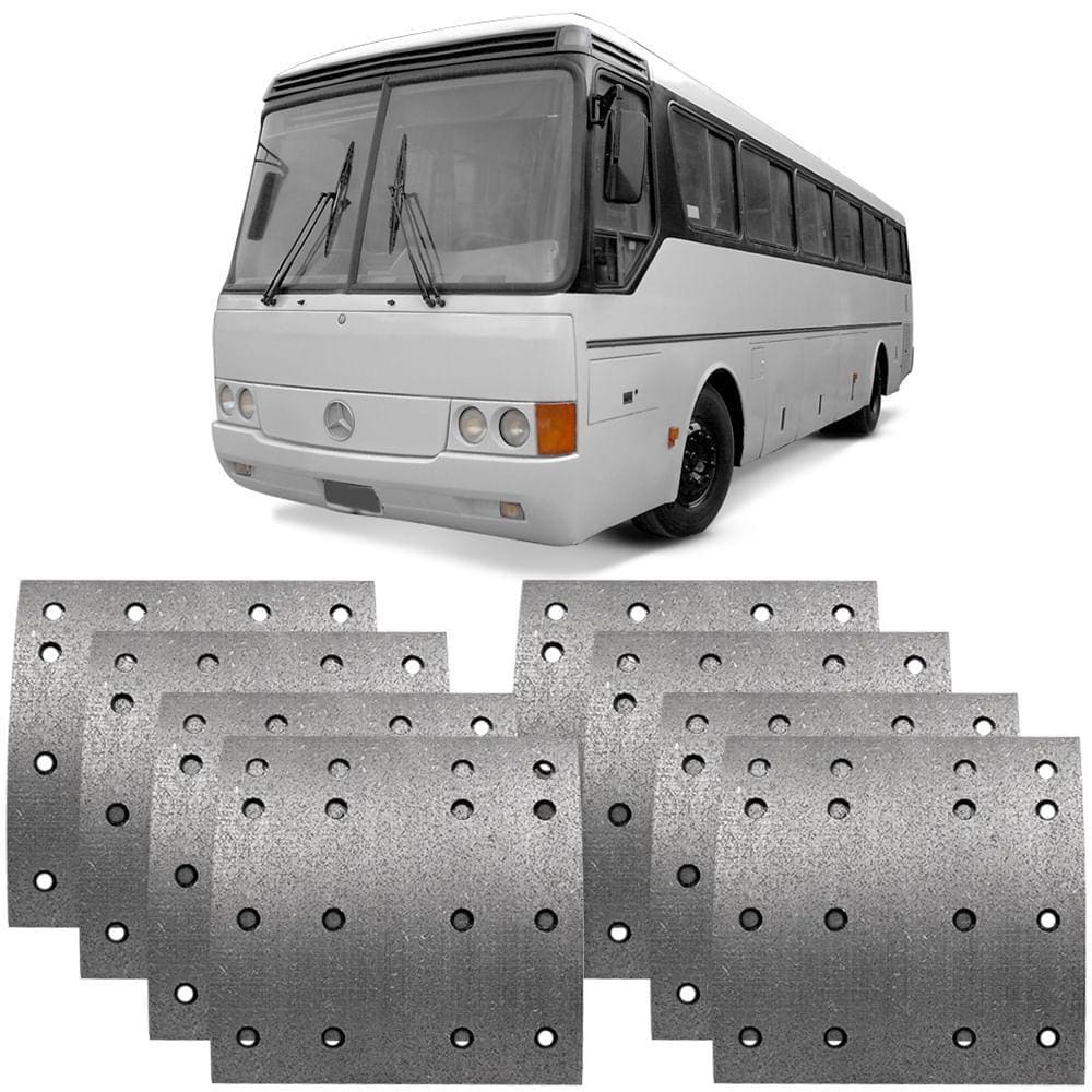 Lona Freio Dianteira Traseira Mercedes Benz O 371 Fras-le