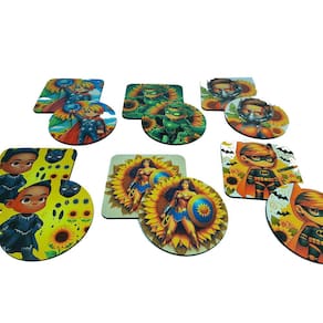 Jogo da Memória Baixa Visão para Crianças Super Herois Atipicos 6 pares
