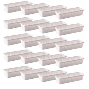 Organizador de gavetas e talheres modular 22,5 x 7,9 cm com 20 unidades Plasutil ref.9732