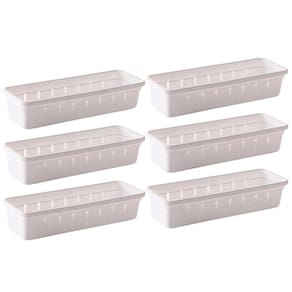 Organizador de gavetas e talheres modular 22,5 x 7,9 cm com 6 unidades Plasutil ref.9732