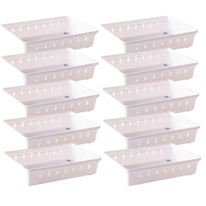 Organizador de gavetas e talheres modular 22,5 x 15,4 cm com 10 unidades Plasutil ref.9734
