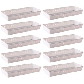 Organizador de gavetas e talheres modular 37,5 x 15,4 cm com 10 unidades Plasutil ref.9735
