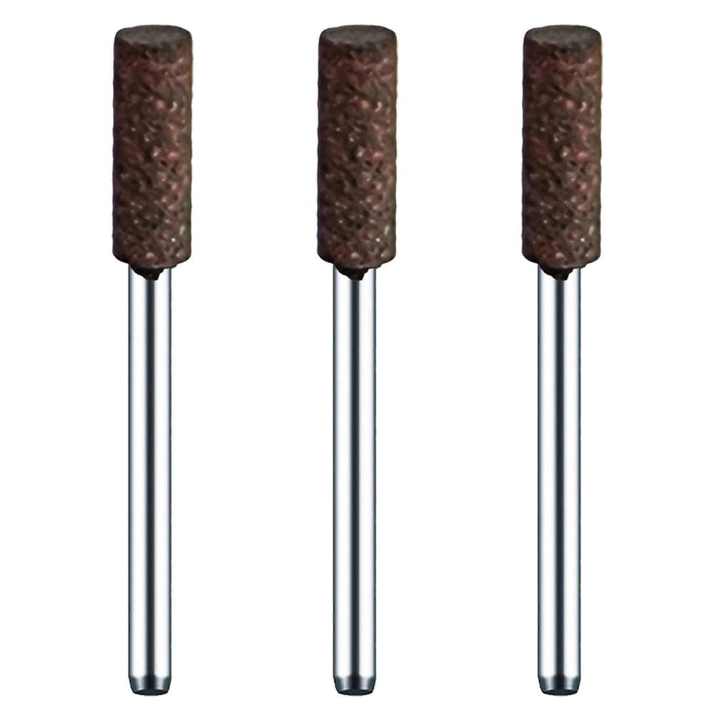 Kit 3 Ponta Montada 5Mm De Borracha Com Abrasivos Haste 3Mm