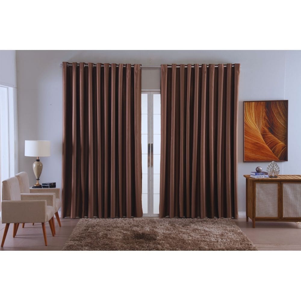 cortina para sala quarto blackout tecido 3,00x2,80 ellegance