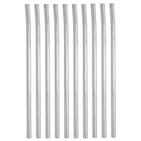10 Canudos De Aço Inox Reutilizável Sustentável Reto 6,3mm 23cm
