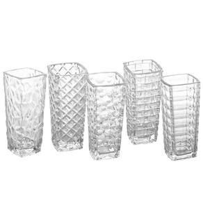 Conjunto 2 Vasos de Vidro Transparente para Flores de Mesa Decoração Interiores Lyor