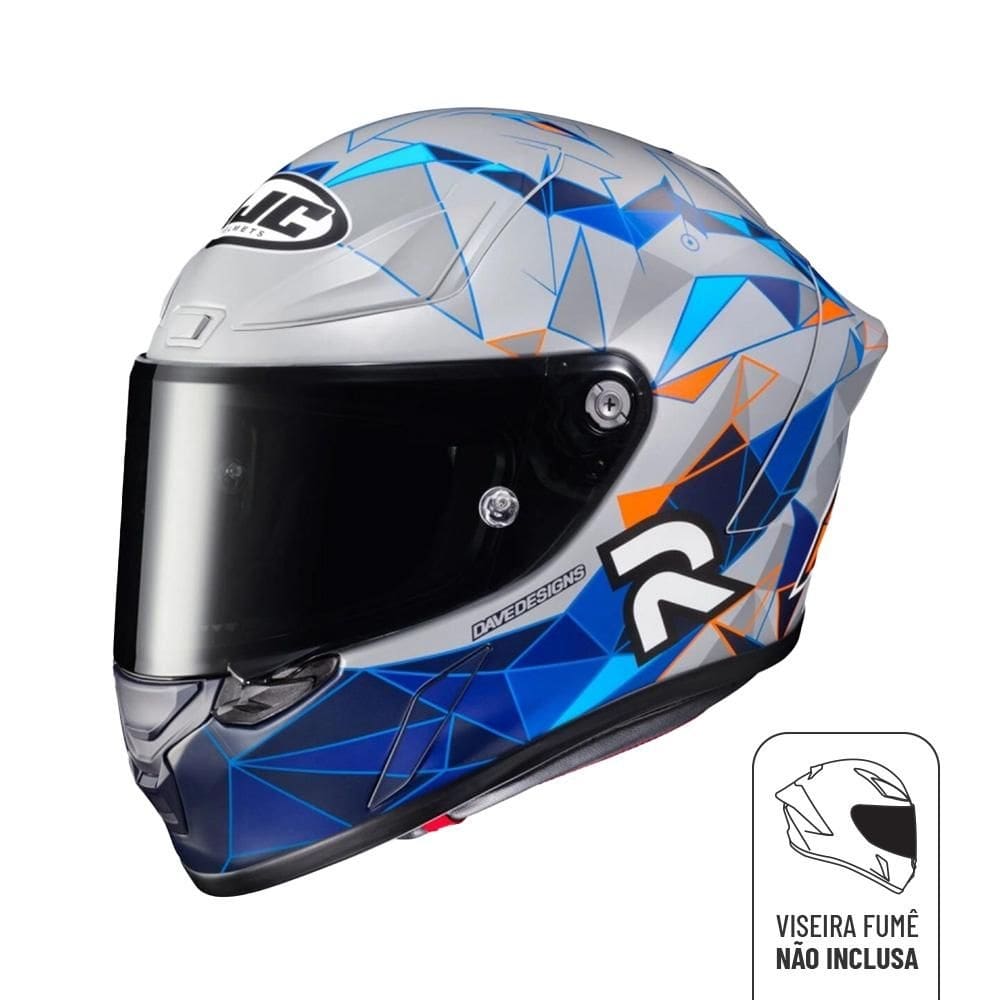 Capacete Hjc Rpha 1 Pol Espargaro Moto GP Preto E Azul 56 [F016]