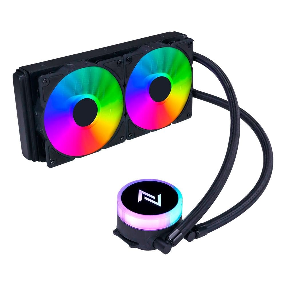Water Cooler Neologic Liquid Color Dark Storm 2.4 Intel/Amd,Rainbow, 240Mm, Preto - Nldrk240r