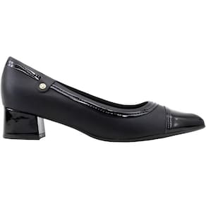 Sapato Feminino em Couro Casual Dia a Dia Salto Casual Médio Bico Fino Piccadilly 739052