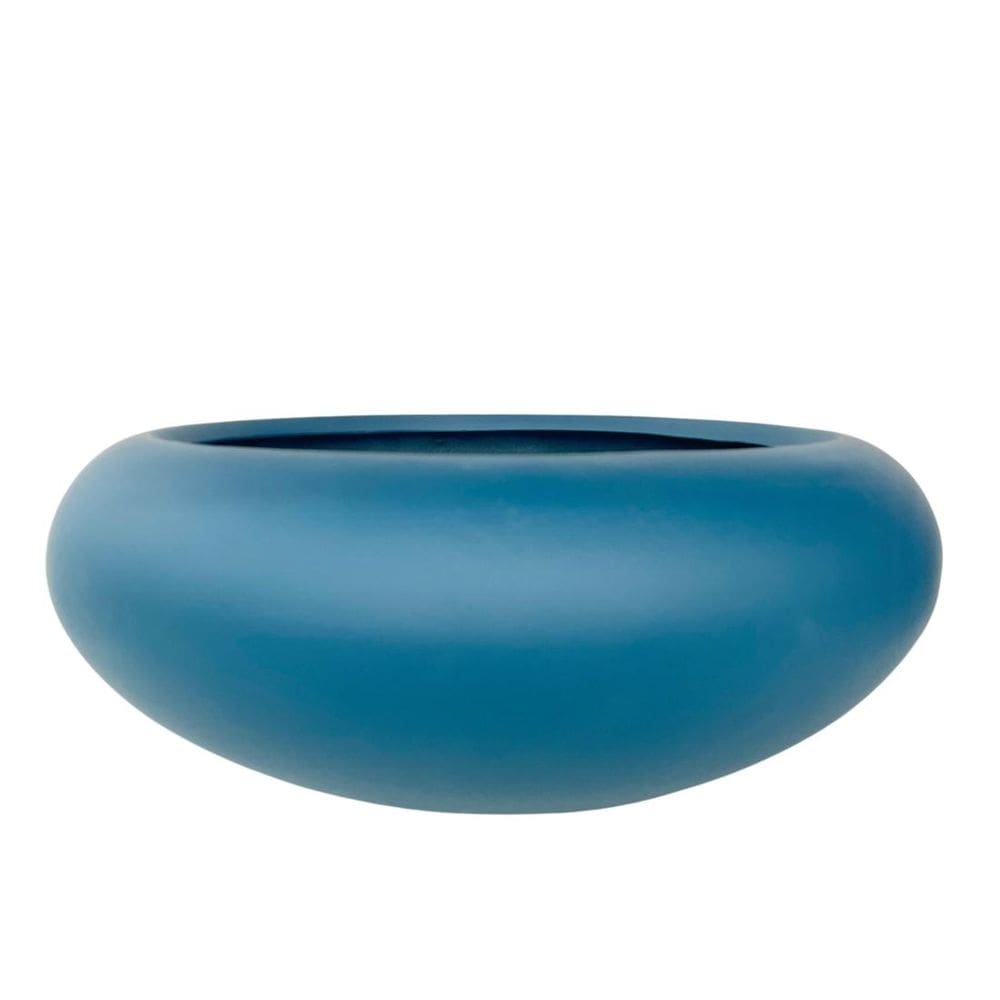 Vaso azul fosco ikebana bacia enfeite de mesa orquídea