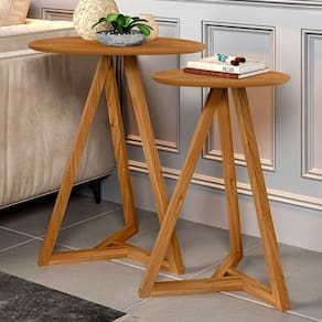 Mesa de Canto Classic Kit 2 Peças Nature - Tebarrot