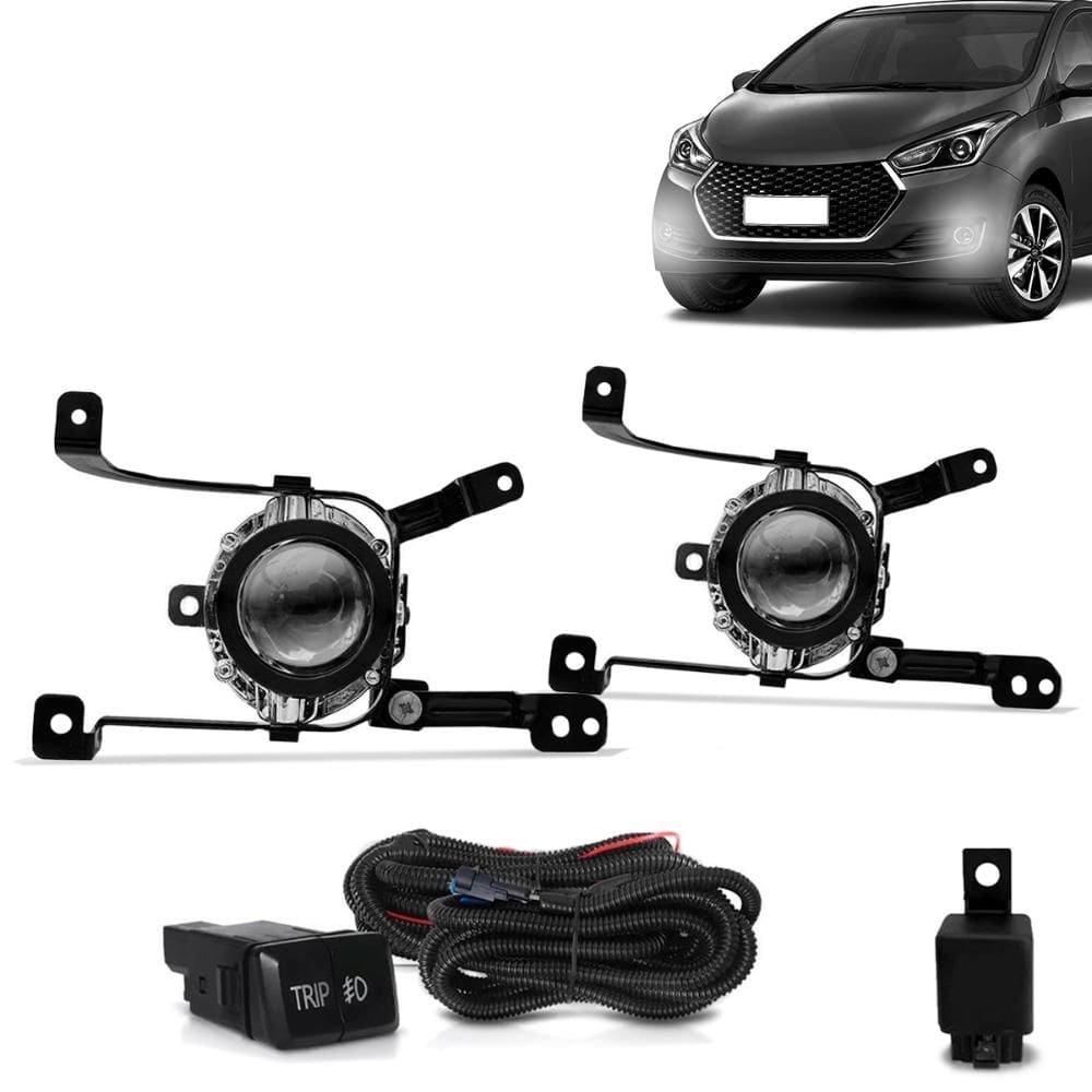 Kit Farol de Milha HB20 2016 a 2019 Auxiliar Neblina