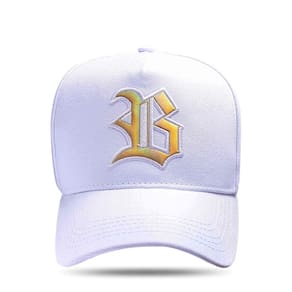 Boné BLCK Brasil Aba Curva Snapback Logo Holografic Dourado