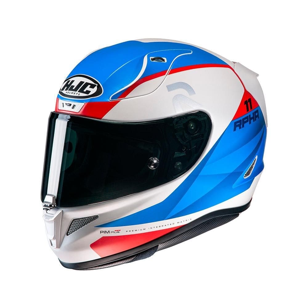 Capacete Hjc Rpha 11 Texen Branco Azul E Vermelho 59 [F016]