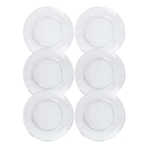 6 Pratos de Vidro Resistentes Mesa Posta Transparente
