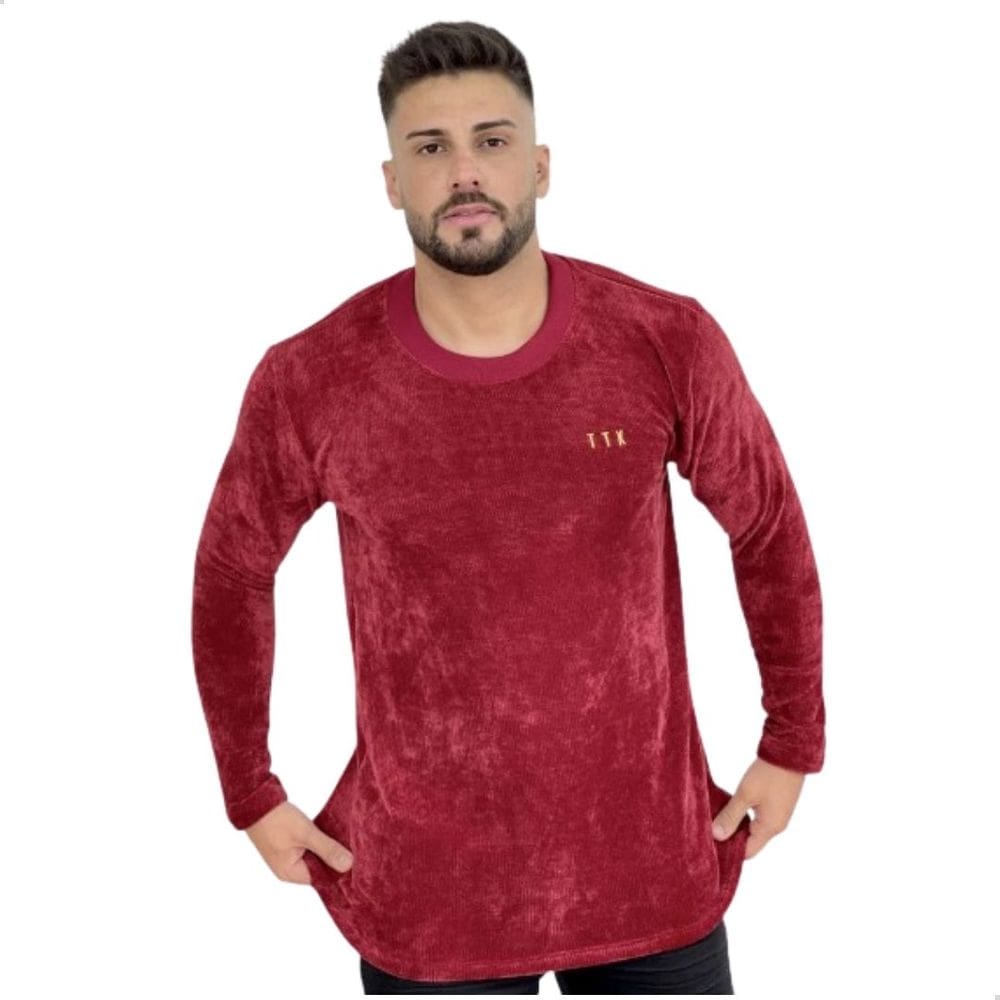 Blusa de Moletom Totanka Trend Gola Careca Dog Tricot Basic