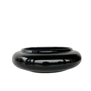 Vaso ikebana preto médio de cerâmica moderno decorativo