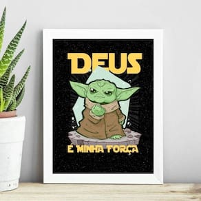 Quadro Deus É A Minha Força 45X34Cm