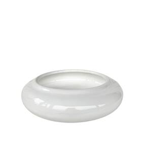 Vaso ikebana branco médio de cerâmica moderno decorativo