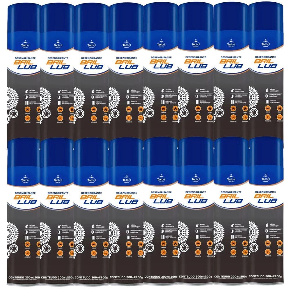 Kit 12 Desengripante Lubrificante Spray 300Ml -Tecbril