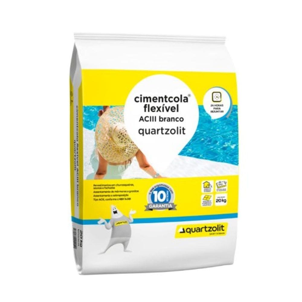 Argamassa Flexivel Aciii Branco 20Kg Quartzolit