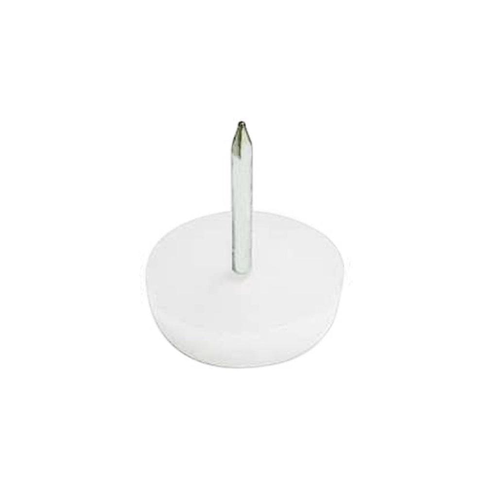 50 Sapata Prego Para Moveis Cadeira Mesa 18X4,5Mm Branca