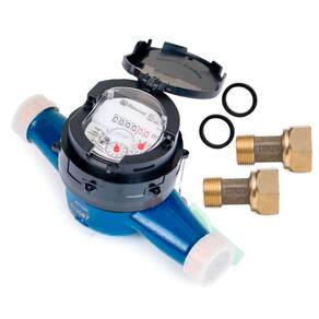 Hidrômetro Multijato 3/4`` Qmáx 5m³/h 190mm + Conexão de Conexão 3/4" | Renova Medição