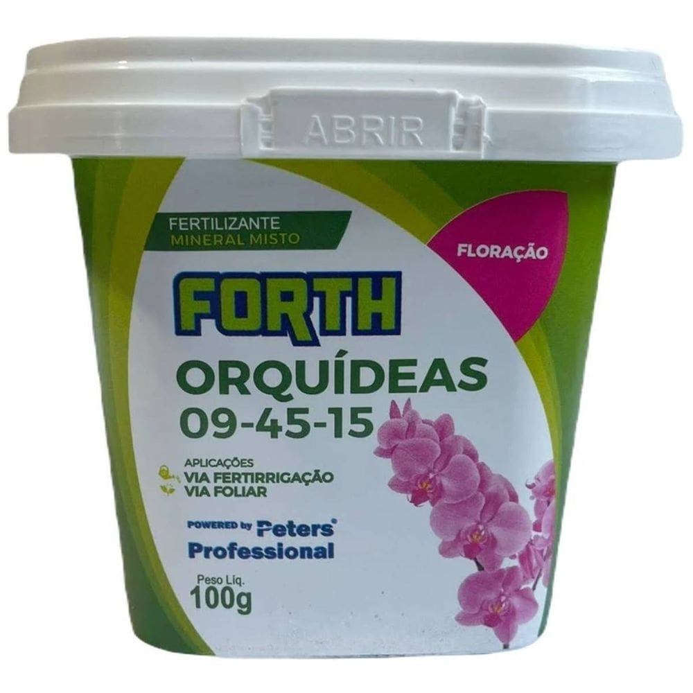 Adubo Orquídeas FLORAÇÃO NPK 09-45-15 (100g) FORTH