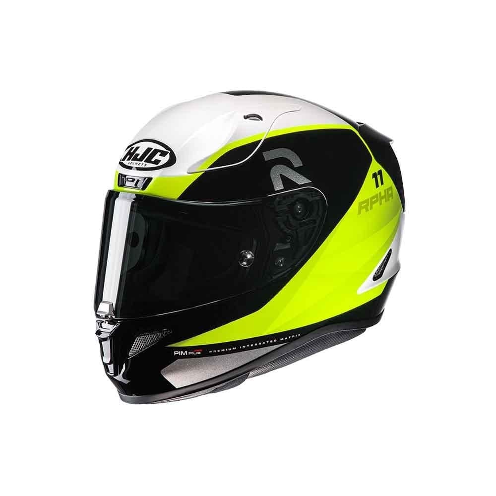 Capacete Hjc Rpha 11 Texen Preto Verde E Branco 56 [F016]
