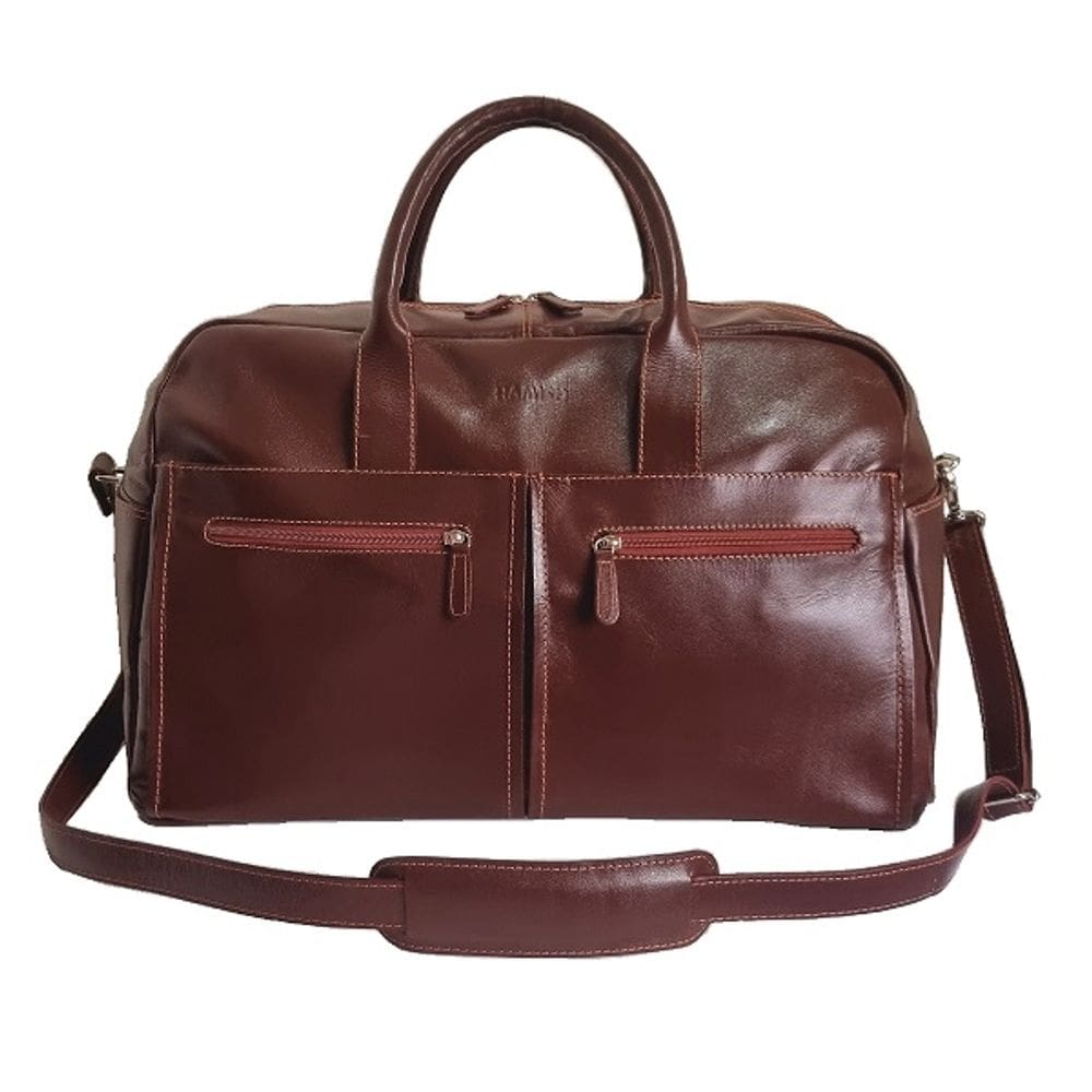 Bolsa Viagem Couro de Mão Cor Whisky HP066 | HAMISH