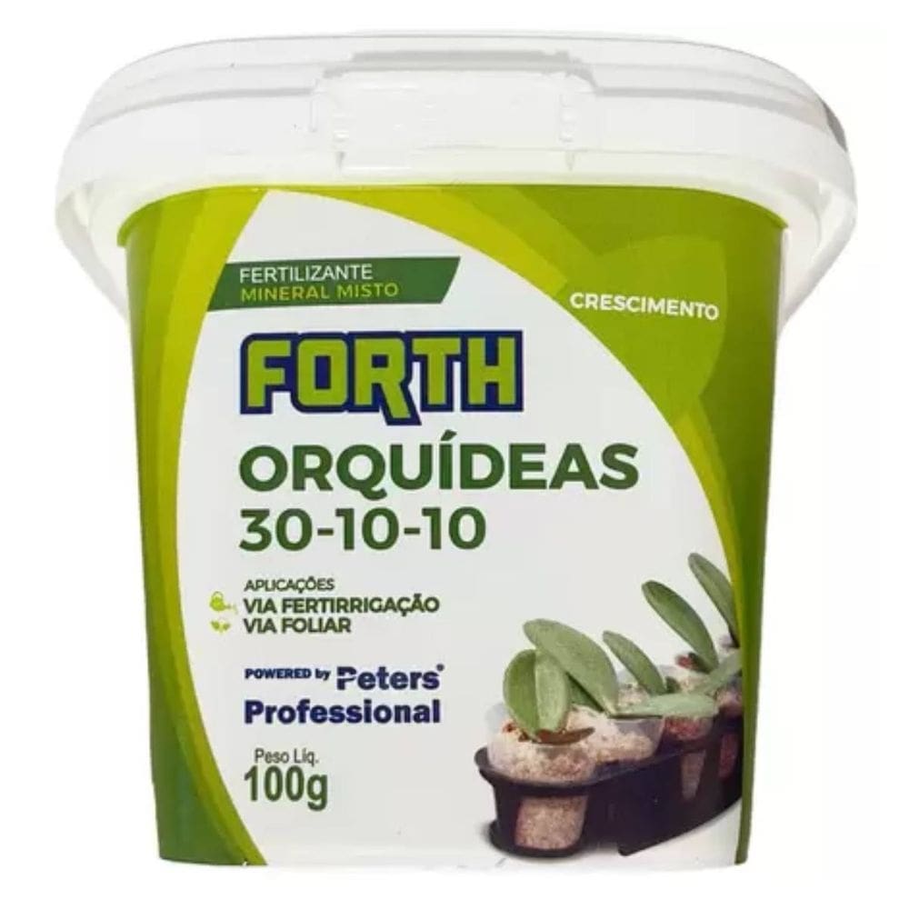 Adubo Orquídeas CRESCIMENTO NPK 30-10-10 (100g) FORTH