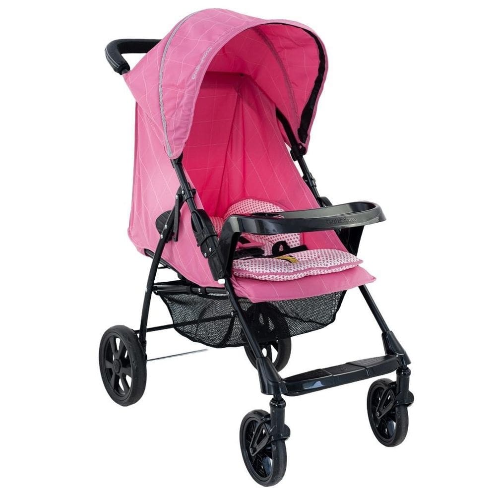 Carrinho de Bebe Galzerano Romano Rosa