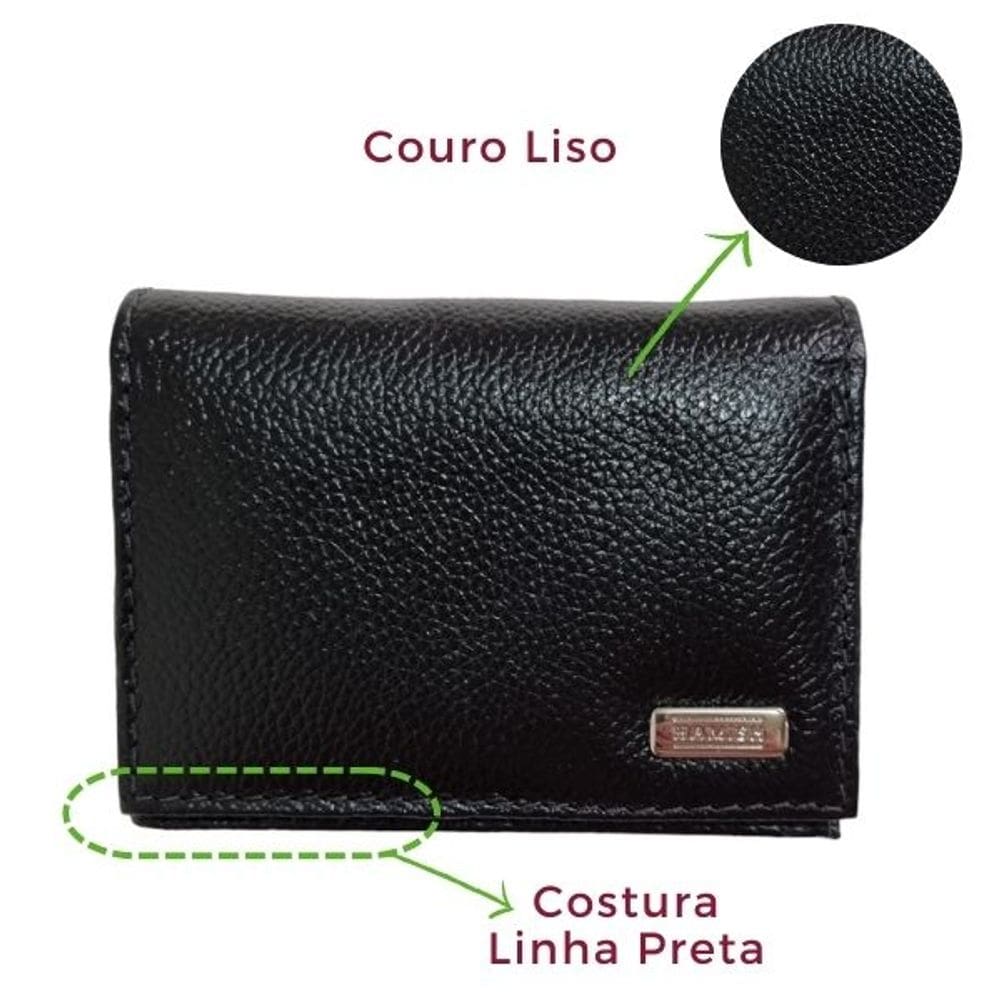 Carteira Masculina Couro Pequena HC005 | HAMISH
