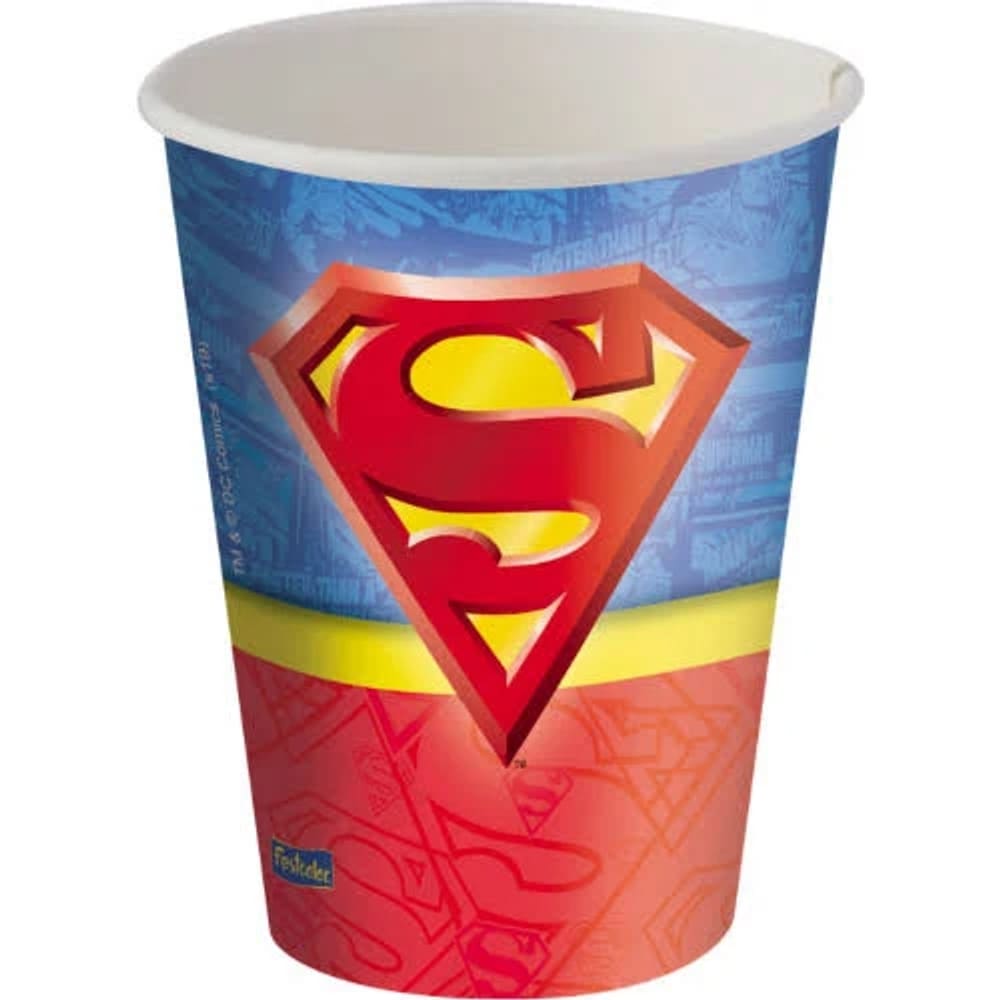 Copo Papel 200ml Superman C/8 Festcolor