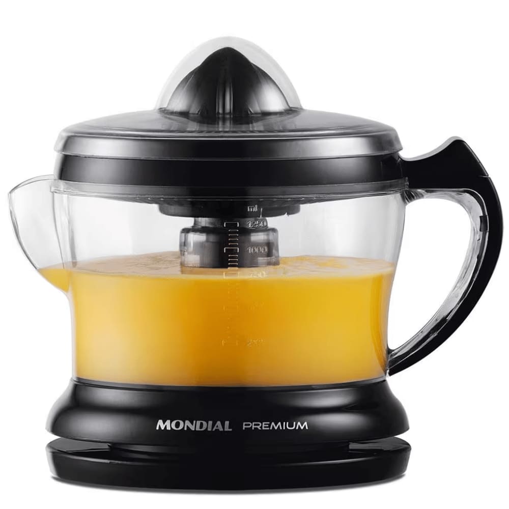 Espremedor de Frutas Mondial E-02 Premium - Elétrico 30W 1,25L Automático