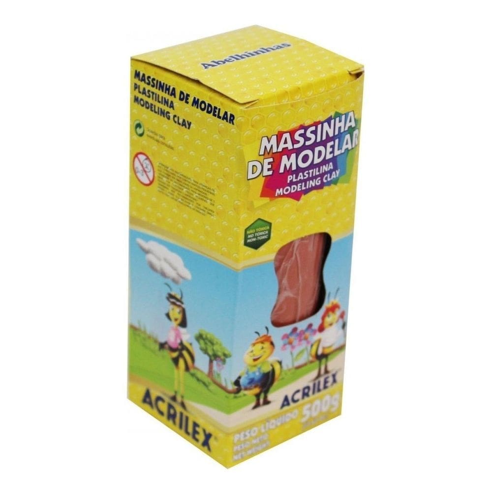 Massa De Modelar - Rolo 500G - Marrom - 070010531