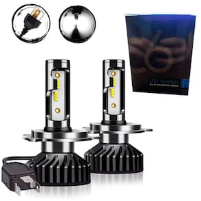 Par Lâmpadas Ultra Led Full H4 Preto C6 Super Branca
